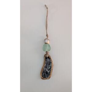 Oyster Shell Welcome Beads Wall Hanging